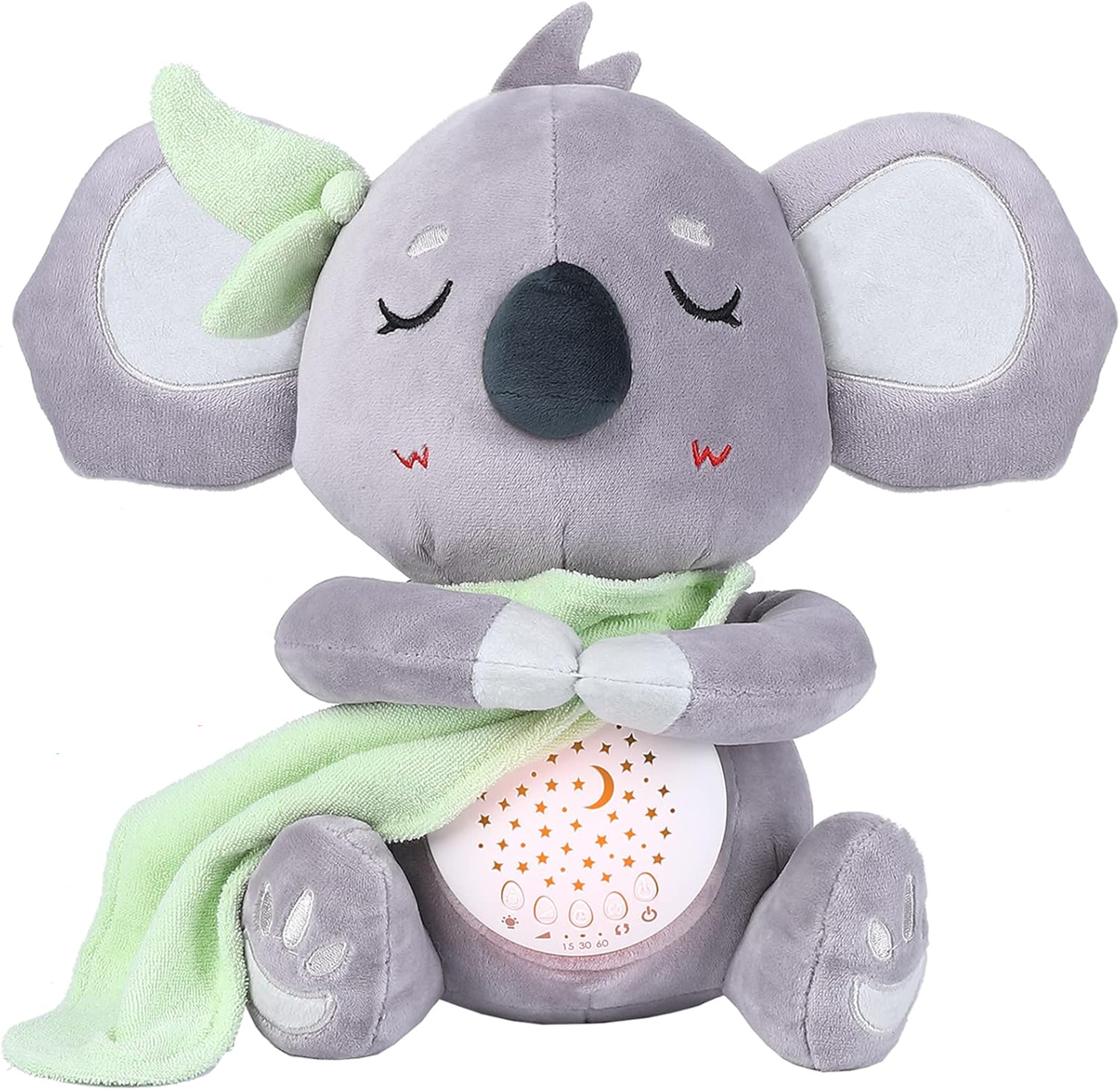 RONIPIC przytulanka z projektorem gwiazd i 14 dźwiękami KOALA 25 cm