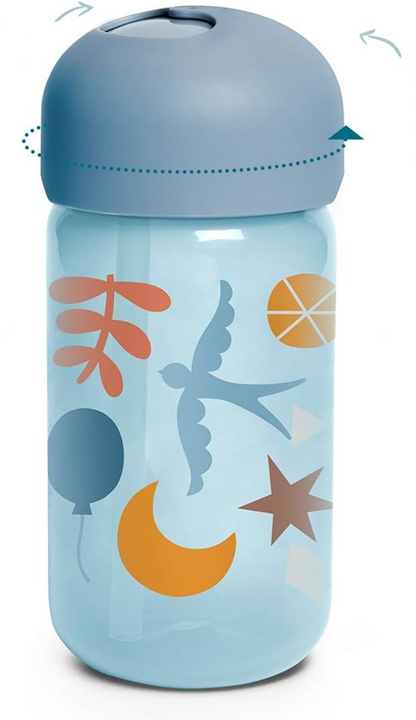 SUAVINEX Szívószálas Tanulópohár, cseppmentes, 340 ml, 18 hónap+
