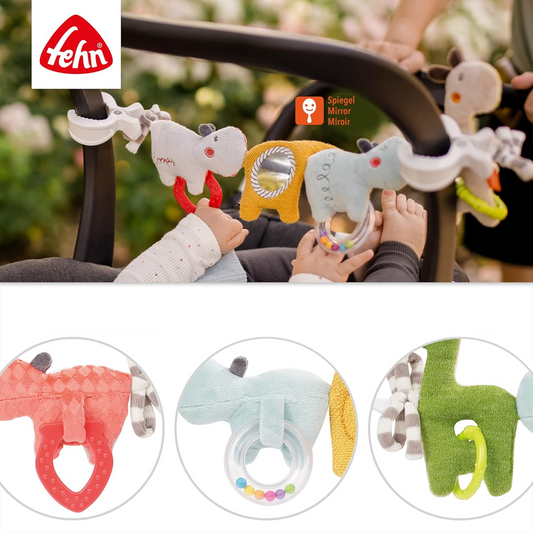 FEHN lanț agățătoare pentru cărucior, pătuț, scaun auto LOOPY & LOTTA 55 cm