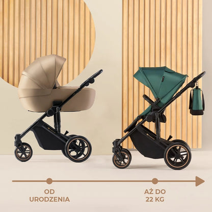 KINDERKRAFT PRIME2 PRO 3w1 wózek wielofunkcyjny do 22kg + fotelik MINK PRO – SANDROSE BEIGE – zdjęcie 8