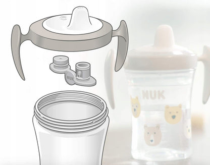 NUK Trainer Cupdrip cupAge 6 m +colour: blue and green with animal motifscapacity 230 mlMaterial