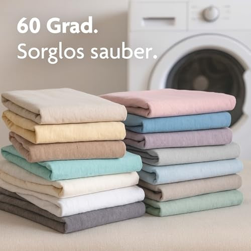 Julius Zöllner Jersey — poglądowa grafika stosu prześcieradeł w różnych kolorach
