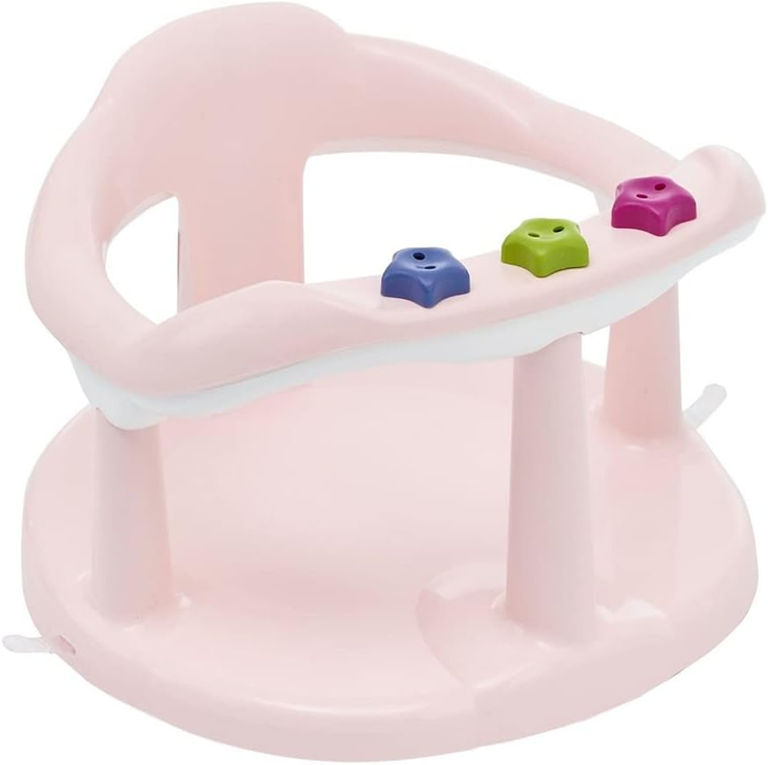 THERMOBABY krzesełko do kąpieli 6m+ różowe ergonomiczne siedzisko do kąpieli dla dziecka 6-24 msc