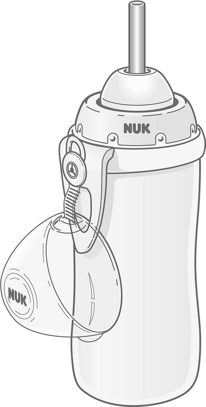 NUK 2 szívóka és 2 szívószál FLEXI CUP palackhoz