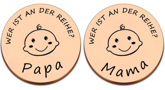 KIYOYI moneda de acero para tomar decisiones MAMÁ o PAPÁ 3 cm