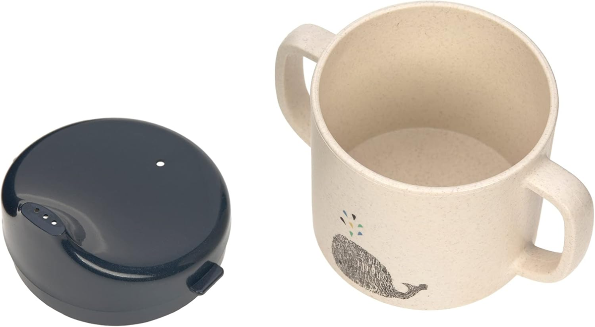LÄSSIG Sippy Cup Little Water Whale csőrös itatópohár 150 ml 6 hónap+