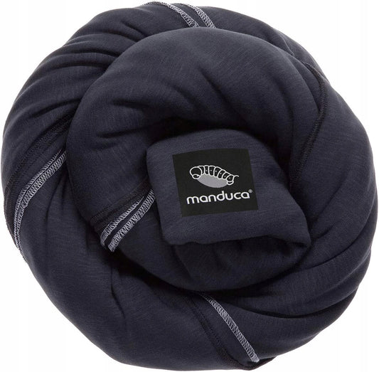 MANDUCA SLING chusta do noszenia dziecka czarna, 100% bawełna ekologiczna, od 0m+, do 15 kg