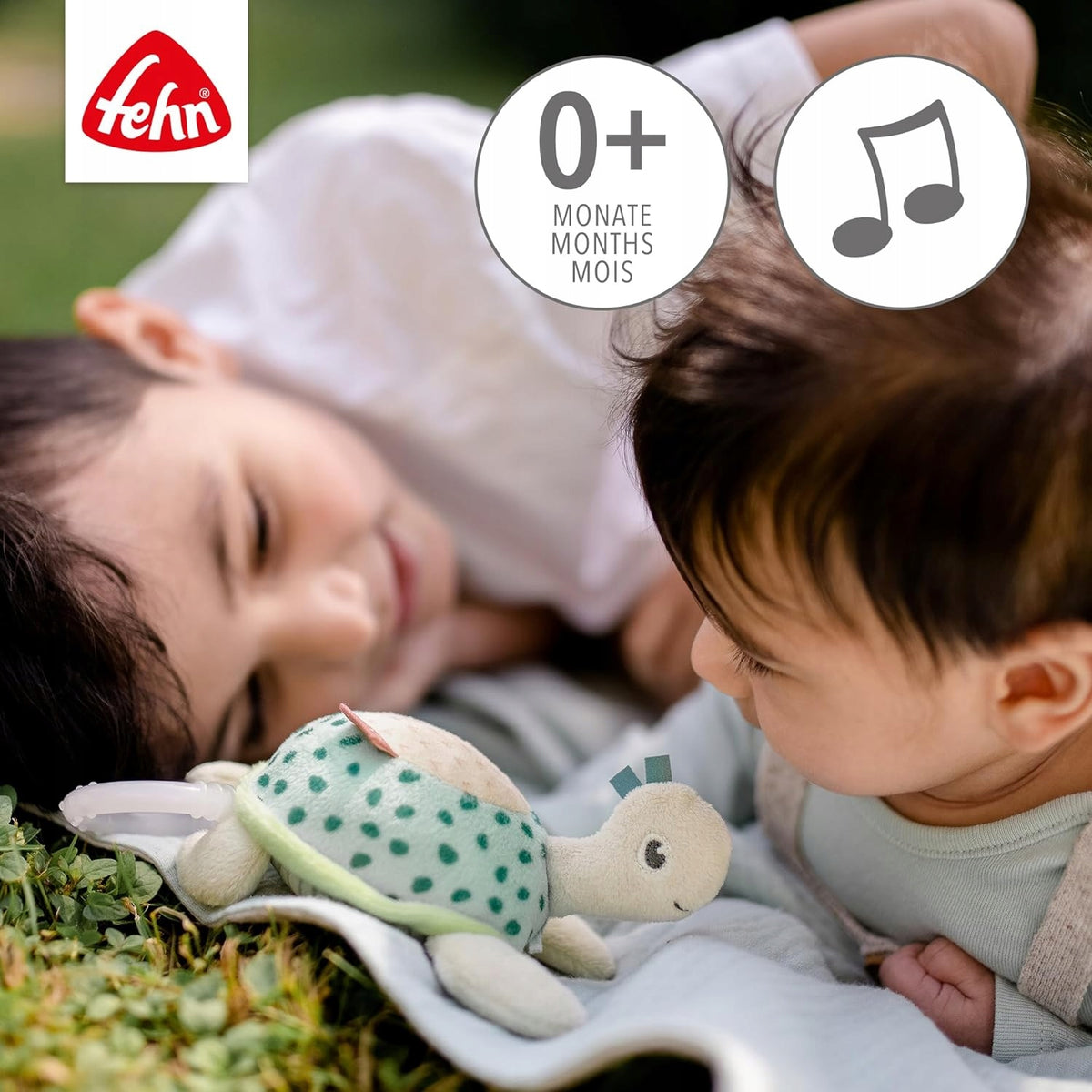 FEHN pluszowa przytulanka z pozytywką ŻÓŁW 16 cm