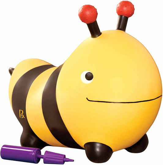 B.TOYS pszczoła GUMOWY SKOCZEK 64 cm + pompka, żółto-czarny skoczek dla dzieci