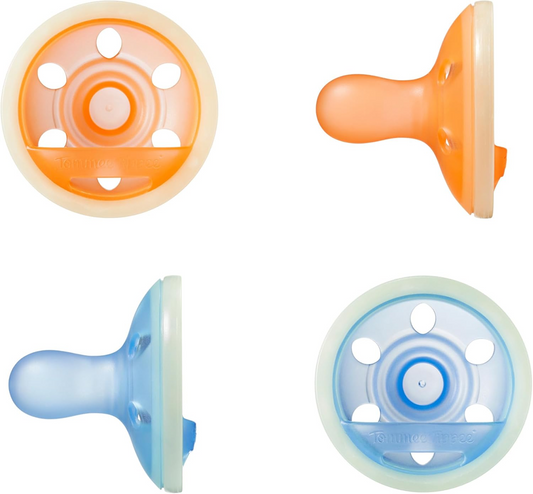 TOMMEE TIPPEE Breast Like Beruhigungssauger x4 6-18 Monate LEUCHTEND