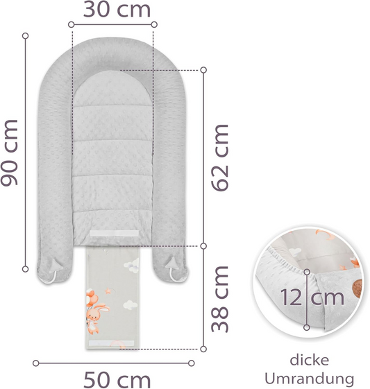 KOKON niemowlęcy gniazdo 90x50 minky