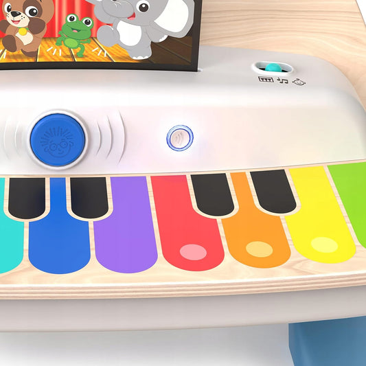 HAPE BABY EINSTEIN drewniane pianinko dotykowe bez kart muzycznych, kolorowe klawisze dla dzieci 6 m+