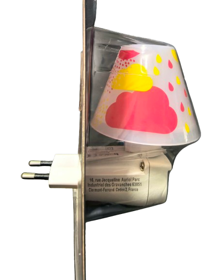 BADABULLE lampka nocna LED do gniazdka, czujnik ciemności 7,5 x 11 cm