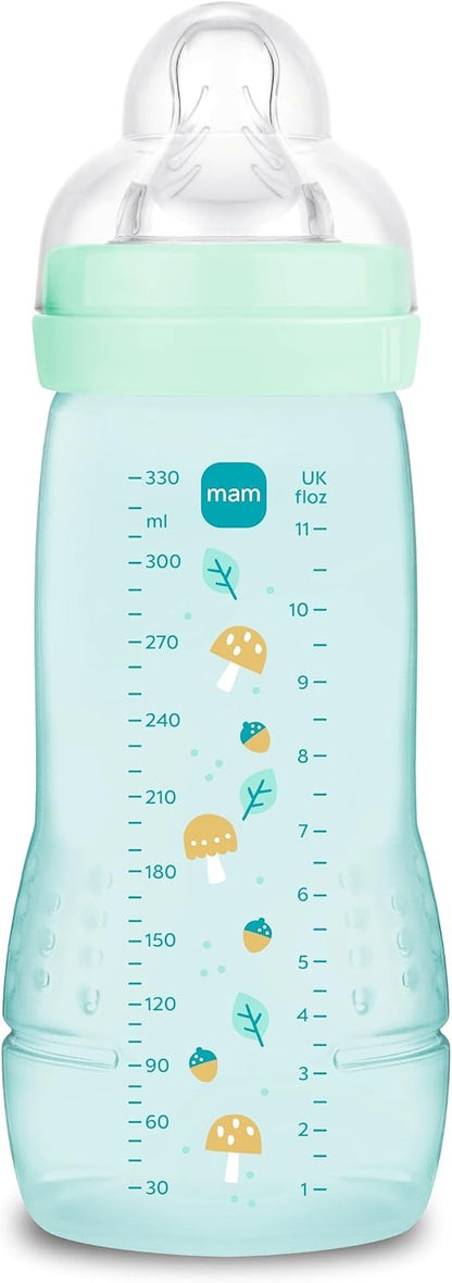 MAM Easy Active butelka 330 ml 6 m+ smoczek 4 bardzo szybki przepływ GRZYBY