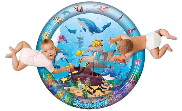 NOUBABY XXL vízi játszószőnyeg hason fekvéshez 100 cm OCEAN