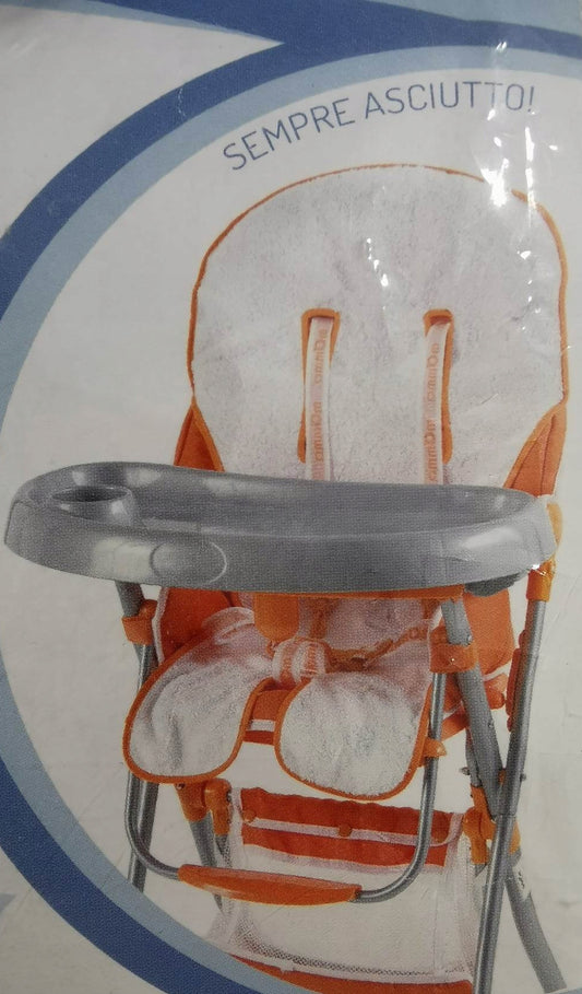 ITALBABY pokrowiec na krzesło do karmienia FROTTE z frotte 100% bawełny, otworami na pasy i wygodnym dopasowaniem