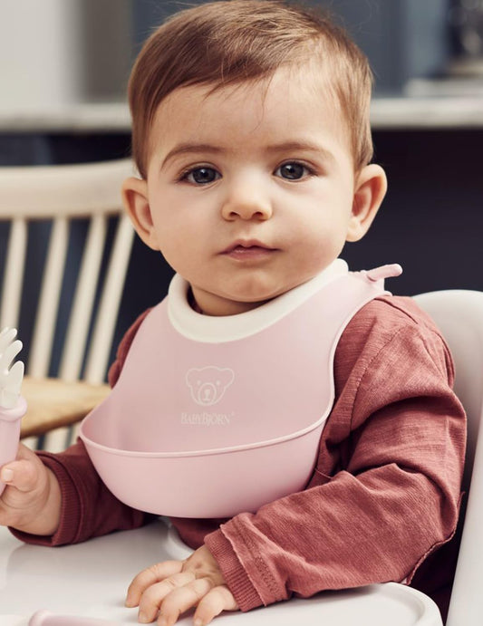 BABYBJORN silikone hagesmæk med lomme x2 SMALL