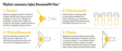 MEDELA SOLO laktator elektryczny 2-fazowy USB - wybór rozmiaru lejka PersonalFit Flex