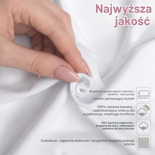 BABYBAY Deluxe Organic lagen 89x50 cm hvidt