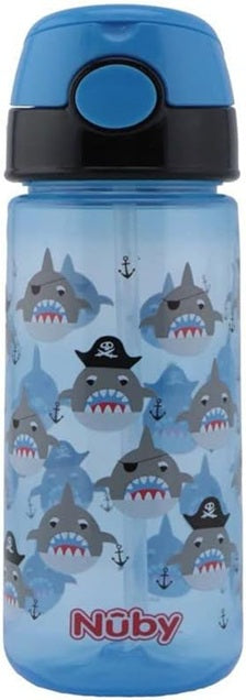 NUBY Gobelet avec paille en tritan 4 m+ 540 ml REQUIN
