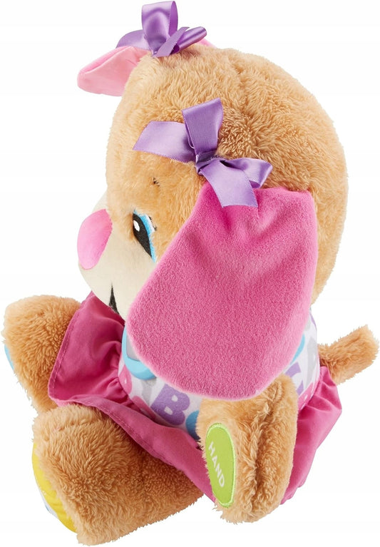 FISHER-PRICE FPP53 siostra szczeniaczka uczniaczka j. niemiecki, różowa interaktywna zabawka pluszowa