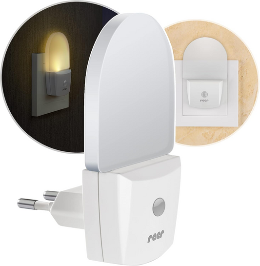 REER NightGuide νυχτερινό φως LED για πρίζα, αισθητήρας σκότους 6 x 9,5 εκ.
