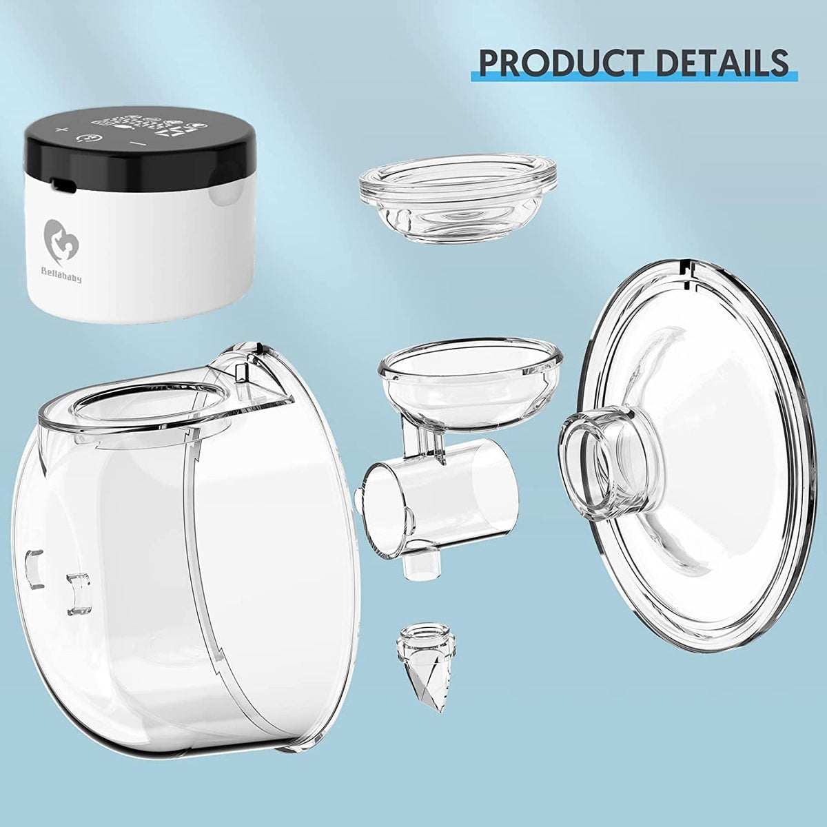 BELLABABY pompă de sân electrică tip scoică wireless