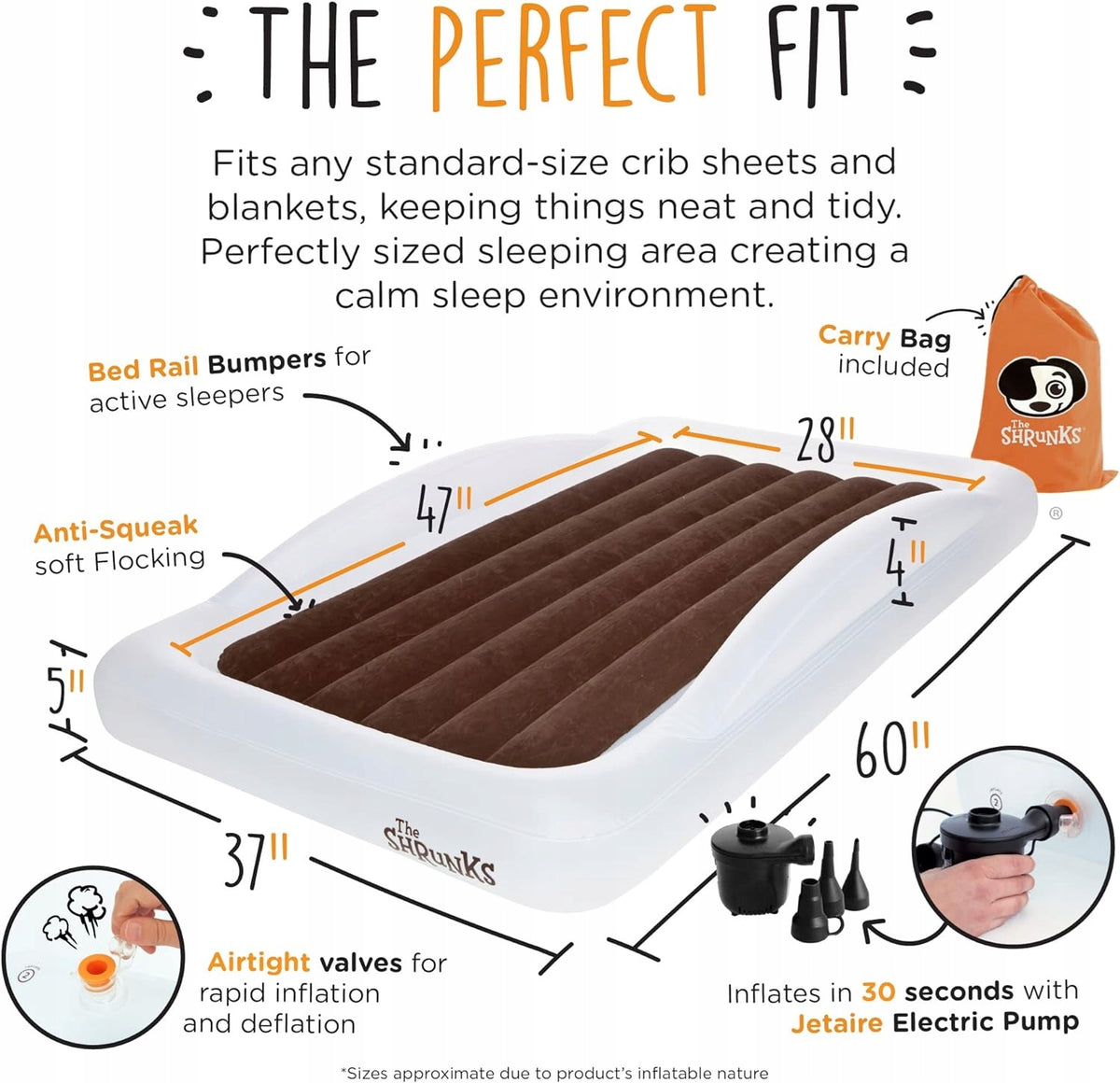 DE SHRUNKS opblaasbaar reisbed matras