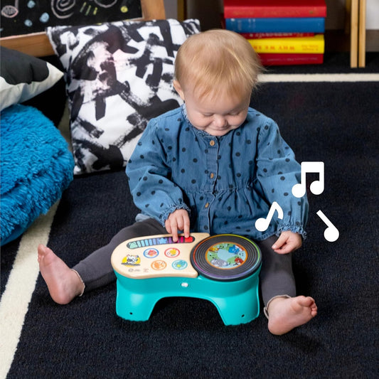 BABY EINSTEIN DJ Discovery drewniana konsoleta dotykowa 50 melodii i dźwięków