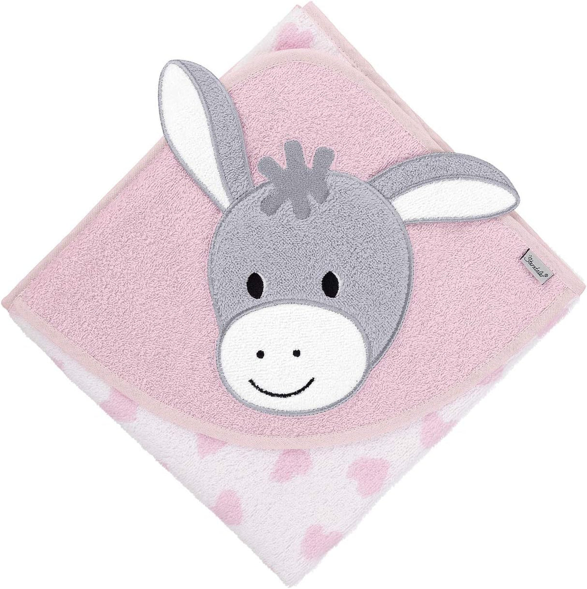 STERNTALER Emmi Âne SERVIETTE À CAPUCHE 80x80cm