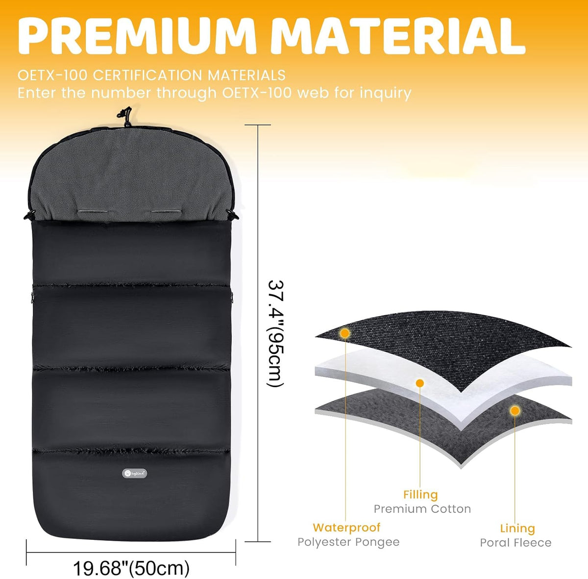 IWYWIND universal stroller footmuff cover 95x50