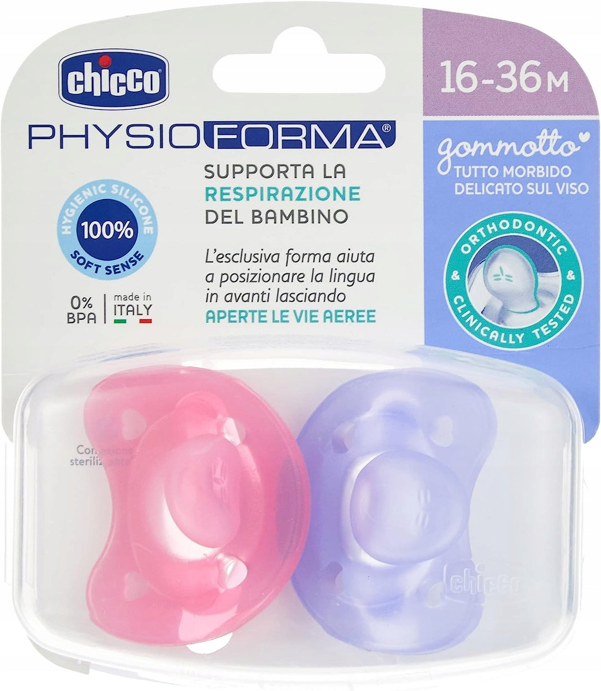 CHICCO silicone dummies x2