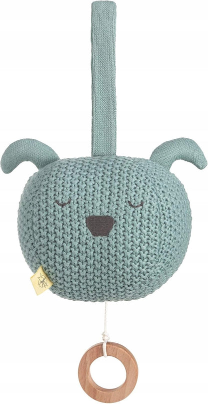 LASSIG Little Chums gebreide knuffel met muziekdoosje HOND
