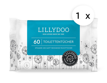 LILLYDOO toalhitas húmidas sem perfume 12 x 60 cm 60 unidades