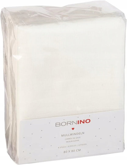 BORNINO musselinbleer 80x80 x8