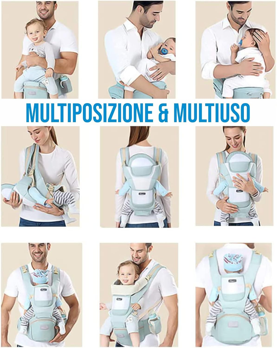 MARSUPIU ergonomic cu centură lombară 4în1
