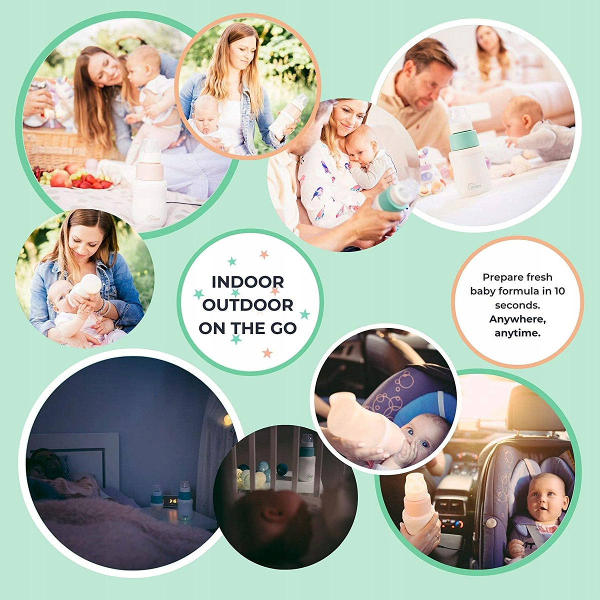 SLEEPY BOTTLE set pentru început, încălzitor cu biberon