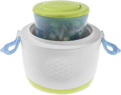 CHICCO geïsoleerd lunchbakje + lepeltje