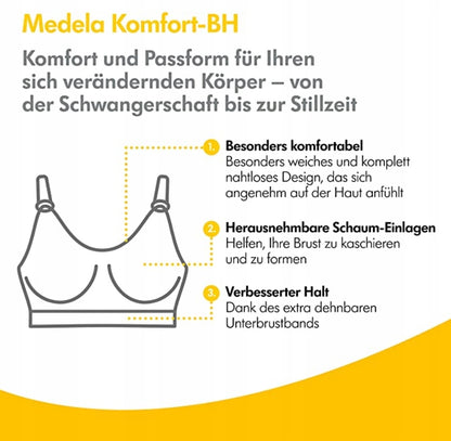 MEDELA voedingsbeha COMFORT + inlegkussentjes M