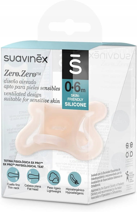SUAVINEX Schnuller ZERO ZERO beruhigend 0-6 Monate SX PRO