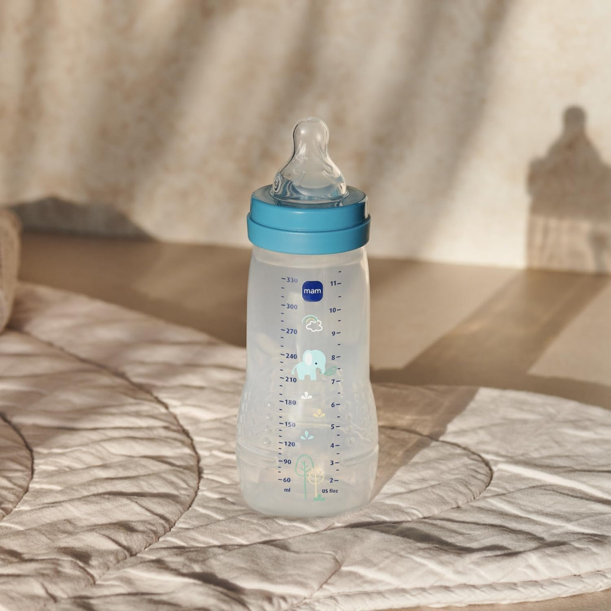 MAM Easy Active biberon 330 ml, tetină 4, 6 m+ Elefant
