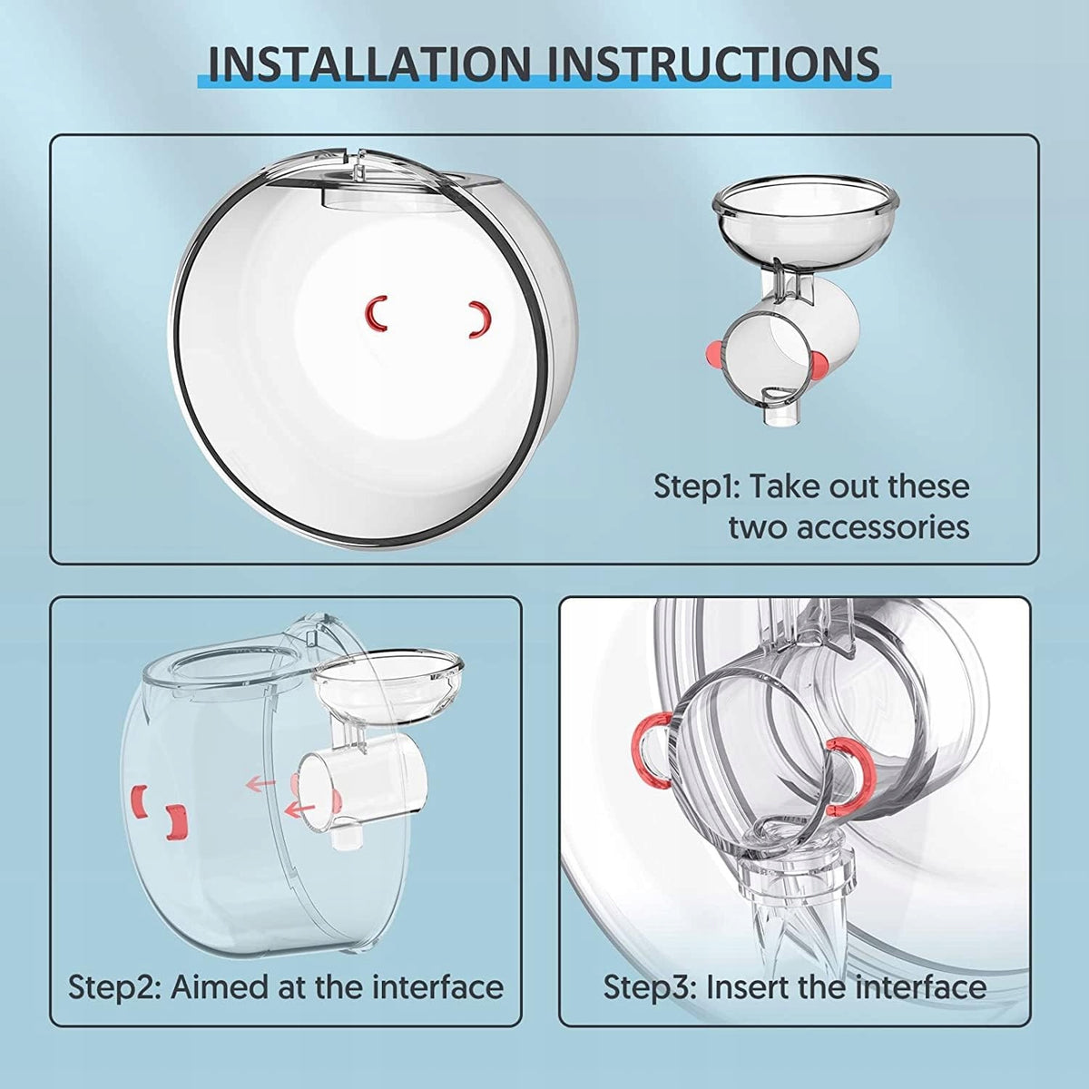 BELLABABY pompă de sân electrică tip scoică wireless