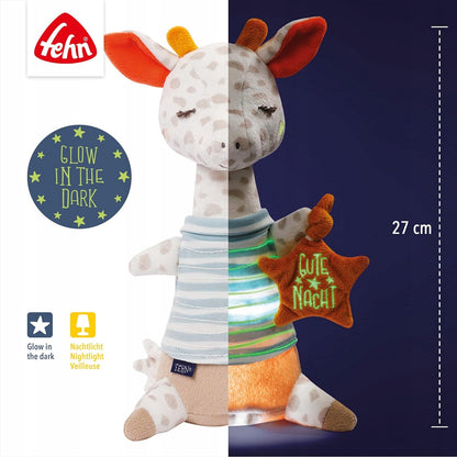 FEHN lampă de veghe pluș girafă 27cm GUTE NACHT
