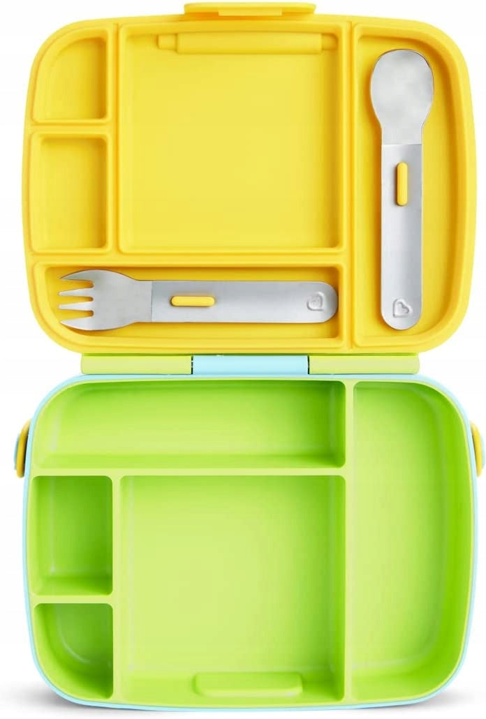 MUNCHKIN Bento Box cutie de prânz + tacâmuri, 5 compartimente
