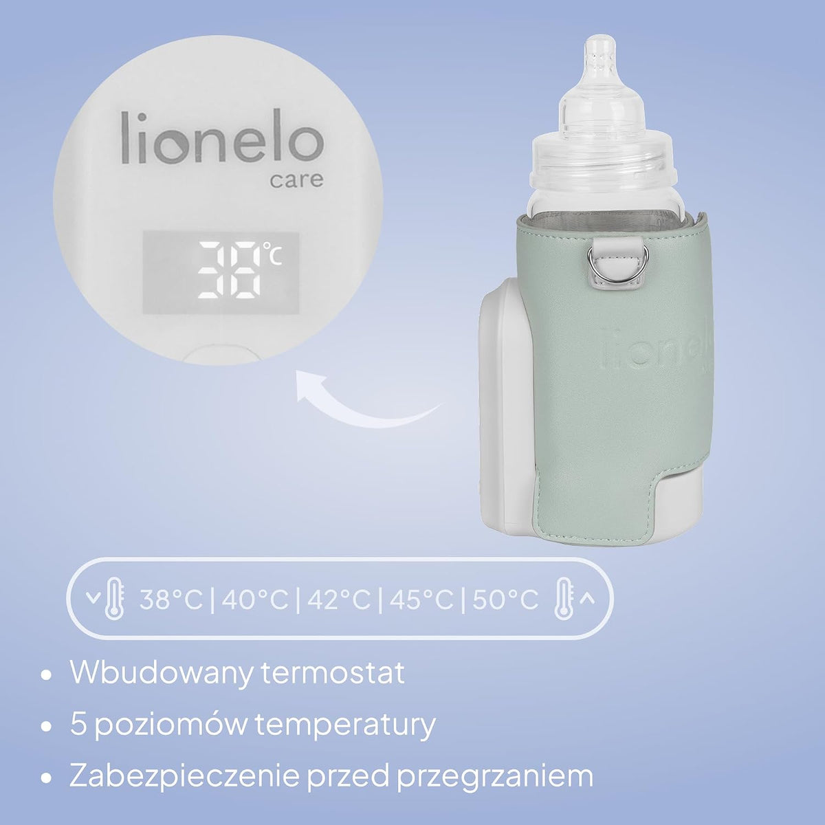 LIONELO Thermup Go Evo transportabel flaskevarmer