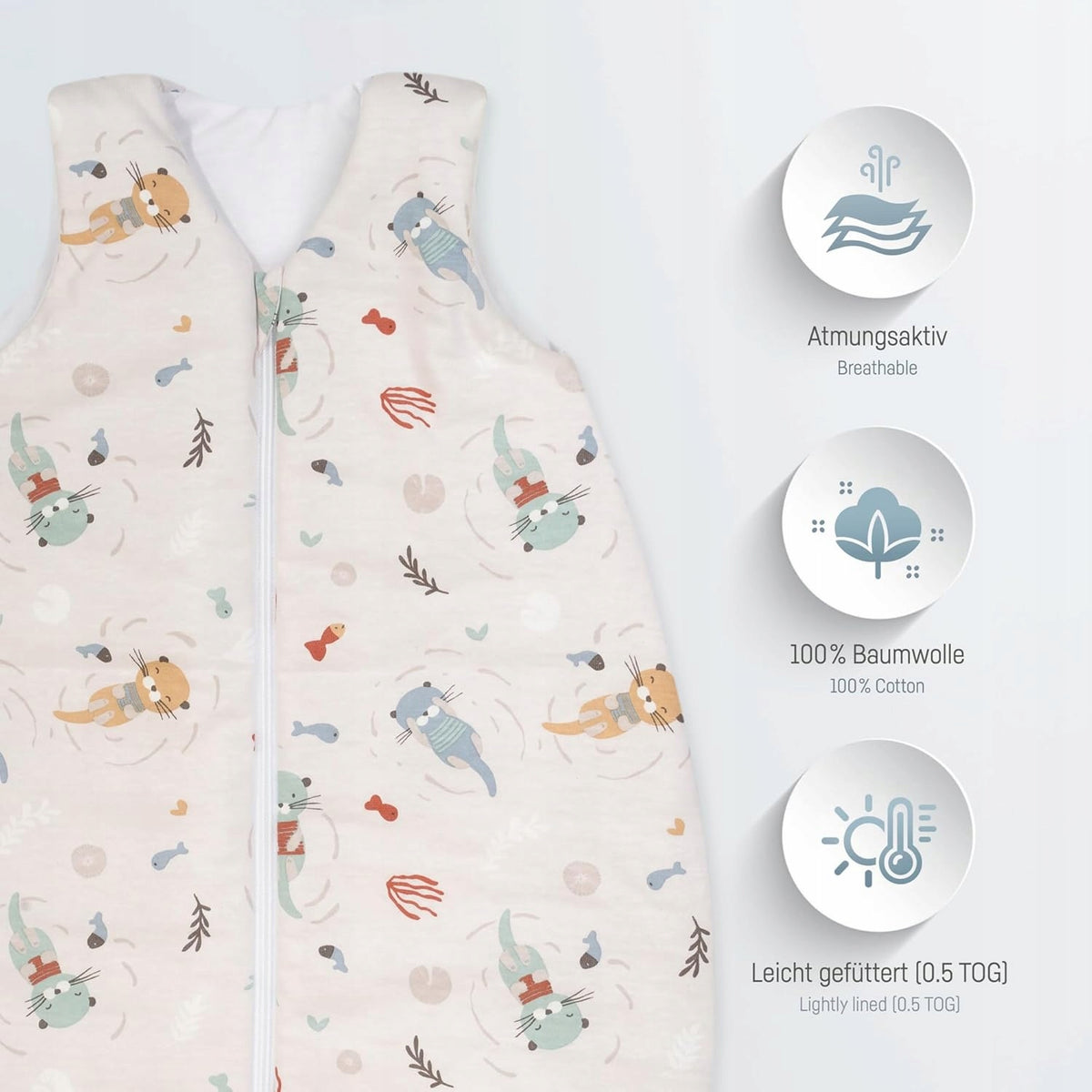 JULIUS ZOLLNER gigoteuse d'été 0,5TOG taille 56 JERSEY