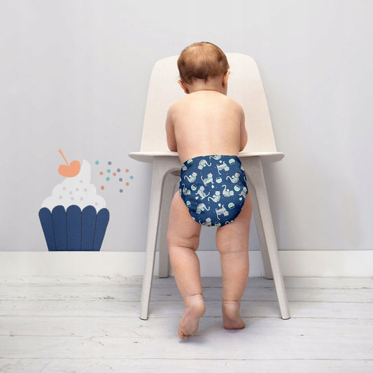 BAMBINO MIO otulacz na pieluchę <9kg, niebieski otulacz wielorazowy dla niemowlęcia