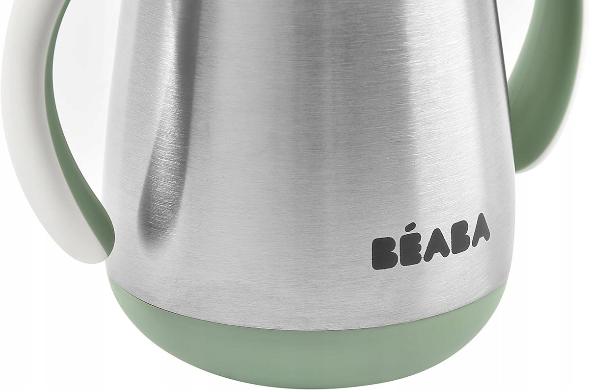 BEABA cană anti-vărsare cu pai din OȚEL 250 ml