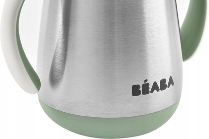 BEABA cană anti-vărsare cu pai din OȚEL 250 ml