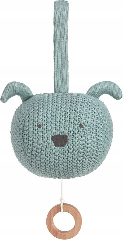 LASSIG Little Chums gebreide knuffel met muziekdoosje HOND